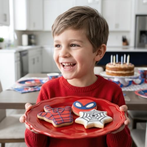 Superhero Cookie Cutter Set - 3 Piece Baking Tool for Kids & Parties