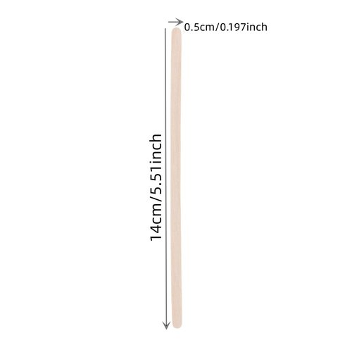 300/600/1200 Pieces Disposable Wood Stick Beauty Spatulas Log Hair Removal Wax Coating and Eyebrow Trimming Wooden Stick (1200pcs)