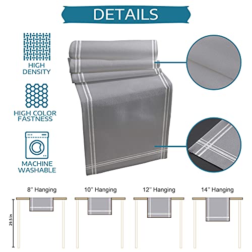 Grey Sunflower Table Runner 18x72 Inches Washable Non-Slip Farmhouse Decor