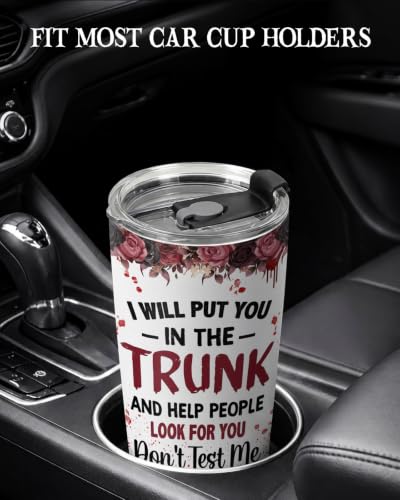 Halloween 4 Funny Cat Trunk Tumbler - Dark Humor 20oz Gift