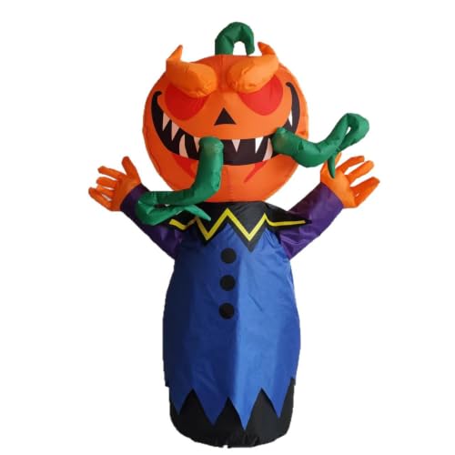 Halloween Inflatable Pumpkin Monster Light Up Yard Decoration - Oval
