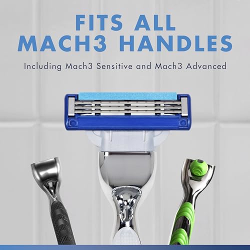Gillette Mach3 Turbo Razor Blades Refill Pack for Men - 4 Blades