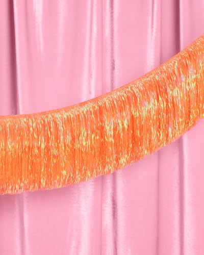 Orange Fringe Banner - 4 ft Party Garland for Birthday & Celebration Backdrops