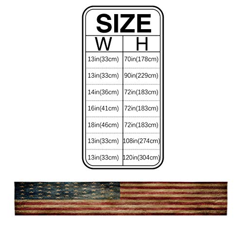 American Flag Table Runner 13x90 Inches Cotton-Polyester for Indoor Outdoor Decor Variation of THIS listing