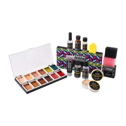 Professional 12-Color Special Effect Makeup Kit with Scar Wax for Halloween & Cosplay