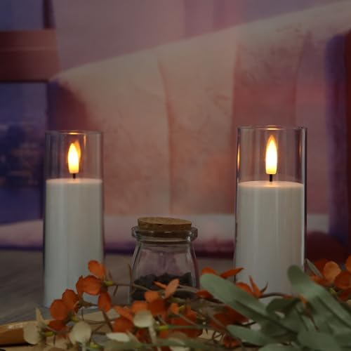 6-Pack Flameless Candles with Remote & Timer, 2x6 Inches, Clear Acrylic