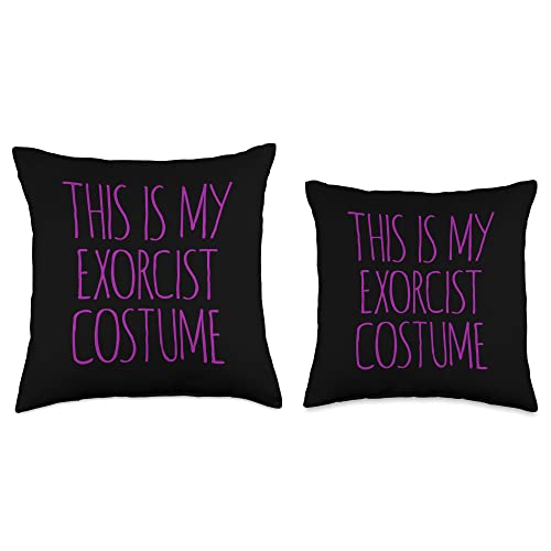 Halloween Exorcist Throw Pillow 16x16 - Spooky Costume Decor