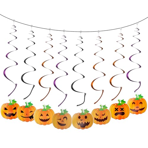 Halloween Ghost Pumpkin Streamer Set - 8PCS Spooky Party Decorations