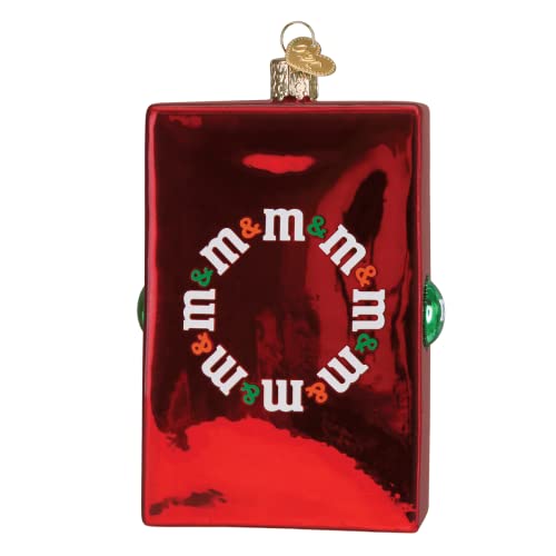 Christmas Glass Ornament – M&M's Vending Machine Holiday Decor, Handcrafted Collectible