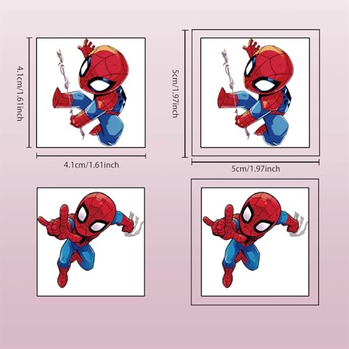 Spider-Man Temporary Tattoos Set - 20 Waterproof Kid-Friendly Stickers - SPDWS