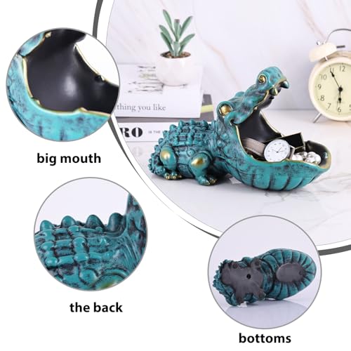 Green Alligator Candy Dish - Animal Candy Bowl for Office & Entryway Decor