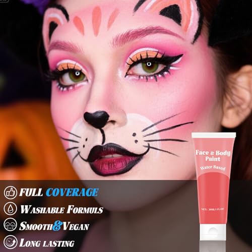 Pink Water Based Face Paint - 30ml Halloween Cosplay Body Makeup - Pink