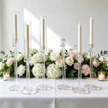 6-Piece Clear Acrylic Candle Holder Set for Weddings & Events - Variation of Clear / 6