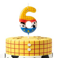 Yellow Number Birthday Candles for Cake Topper - Blue & Yellow 6