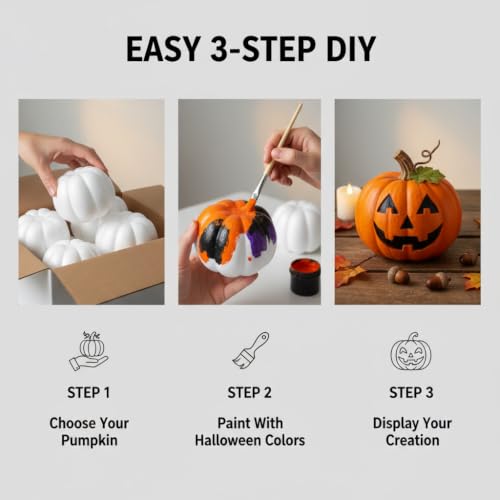 Foam Pumpkin Set - 2pcs 5.3-Inch Halloween Fall Decor Crafts