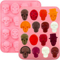 Halloween Skull Silicone Molds Set - 32 Cavities for Candy, Chocolate & Cake Decorations