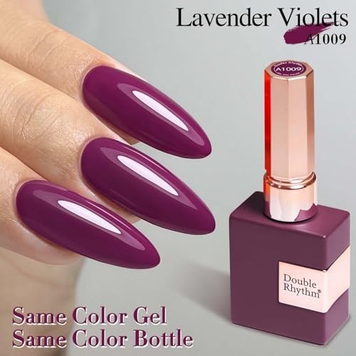Double Rhythm 0.5oz Purple Gel Polish - Same Color, 15ml Soak Off Nail Lacquer