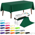 Green Plastic Table Cover Roll 54 x 1200 Inches Disposable Tablecloth for Events