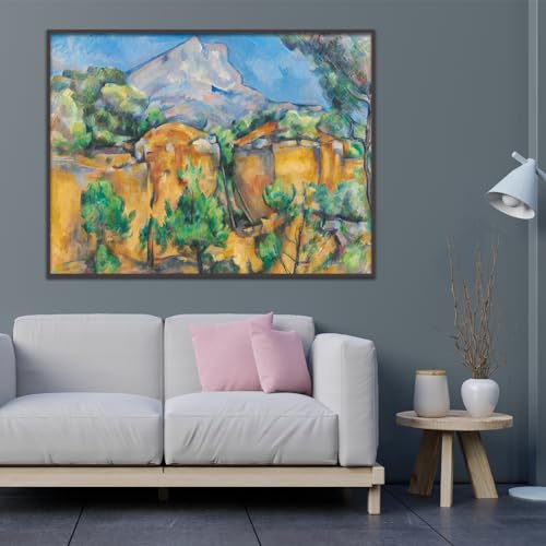 Impressionist Sainte-Victoire Mountain Art Poster - Bibémus Canvas Wall Decor - 12x16in / 30x40cm - Unframed