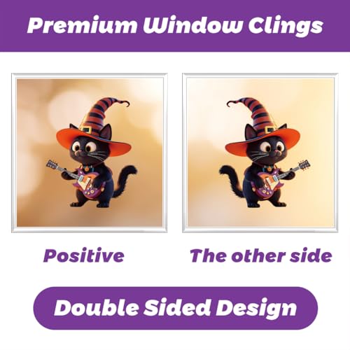 Halloween Window Stickers 9 Sheets Clings Decals - Indoor Outdoor Removable Decor - Variation I