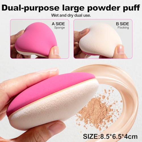 BS-MALL 14 Pcs Premium Synthetic Makeup Brushes Set & Dual-sided Blending Sponge - Professional Face & Eye Tools for Foundation, Powder & Concealer Application (Purple)