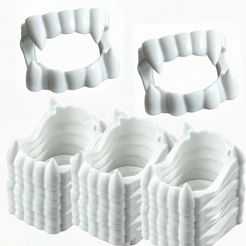 White Vampire Fangs Set - 42 Pieces Halloween Costume Accessories