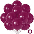10 Pcs 18-Inch Plum Purple Latex Balloons - Matte Big Round Party Decorations