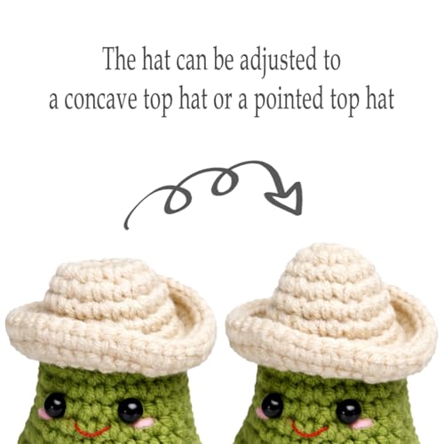 Crochet Grass Hat Cactus Decor for Dad - Father's Day Keepsake Gift