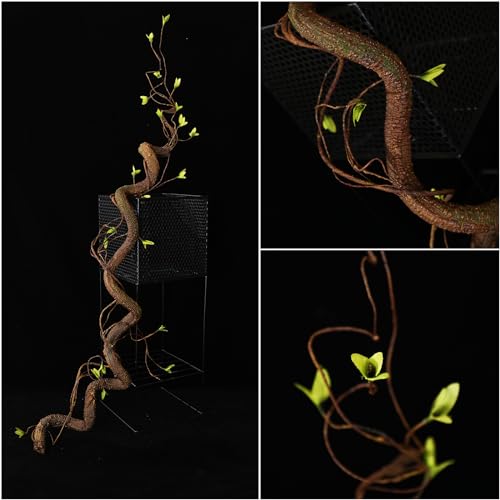63in Bendable Artificial Tree Trunk & Leaf Wall Decor - Moss Vine Foliage