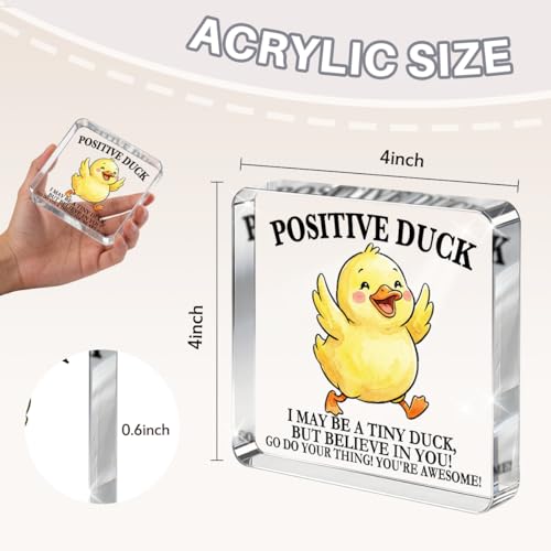 Cute Duck Acrylic Sign - Inspirational Desk Decor for Home & Office - 1476 Variation