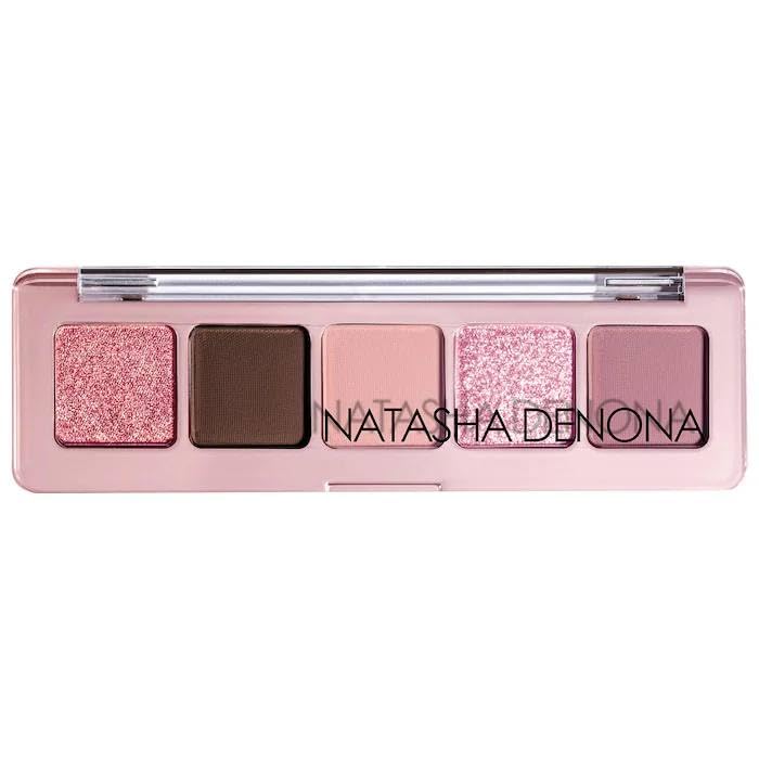 Mini Rose Eyeshadow Palette with 5 Shades and Collagen Sheet Mask Gift Set