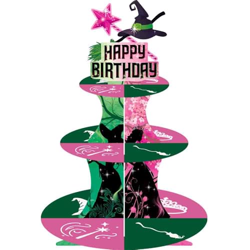 Pink 3-Tier Cake Stand for Birthday Party Decorations, Cupcake Tower & Tableware