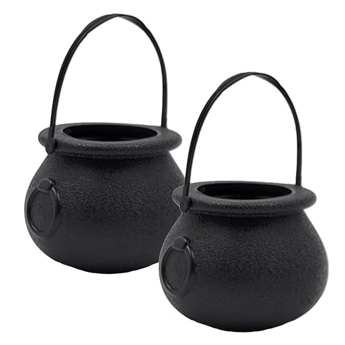 Black Candy Cauldron Kettles 24-Pack - Halloween & St. Patrick's Party Supplies
