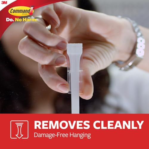 Command Medium White Adhesive Hooks - Damage-Free Wall Mounts, 2 Hooks & 4 Strips