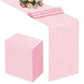 Pink Sequin Table Runner 12 Pack 12x108 Inches - Glitter Wedding & Party Decor