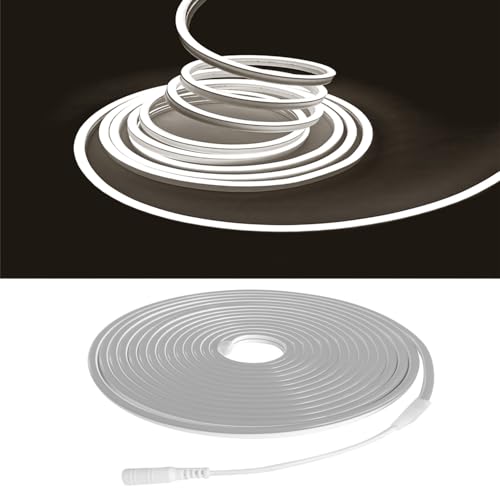 White Neon LED Strip Lights 16.4ft Waterproof Flexible Indoor Outdoor Decoration - Variation: White / 5M