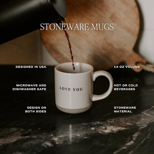 Green Trees Coffee Mug - 14oz Holiday Stoneware Cup, Microwave & Dishwasher Safe, Festive Winter Gift