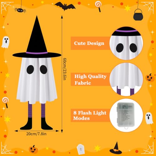 Outdoor Halloween Ghost Decorations 3-Pack with Flash Modes & Timer