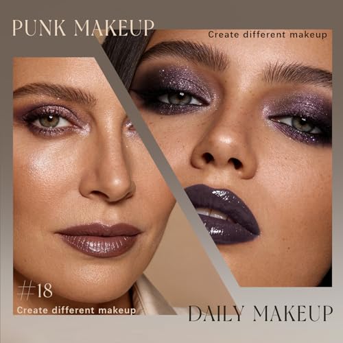 Noerrors Smoky Mauve Multi-Dimension Satin Glitter Eyeshadow Palette - Variation #18