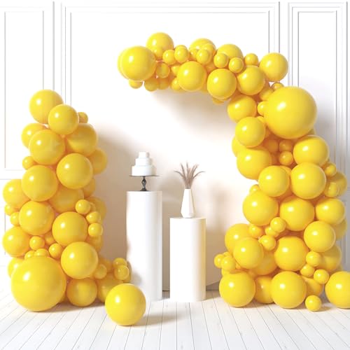 Yellow Halloween Balloons 12 Inch 60PCS Balloon Arch Garland Kit Fall Party Decorations