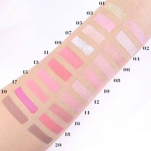 SUAKE Nude Pink Eyeshadow Palette 20 Colors - Matte & Shimmer, Vibrant & Blendable, Variation 01