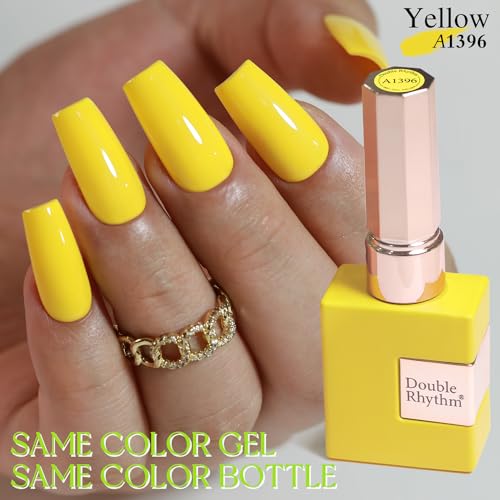 Gel Nail Polish 15ML - Sheer Yellow, Same Color & Bottle, Soak Off Manicure