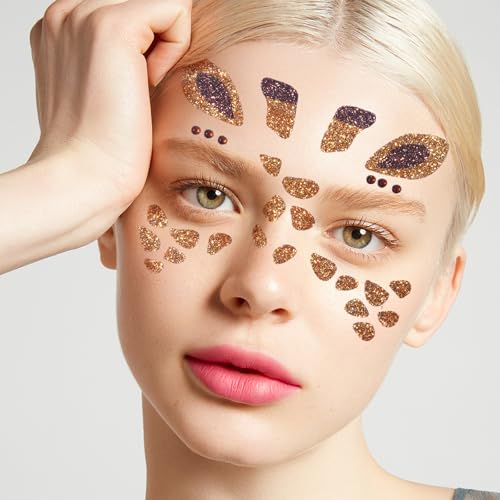 Giraffe Halloween Temporary Tattoo Stickers - Glitter Body Decal (07-Giraffe)