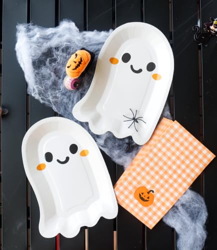 Halloween Party Supplies Set - 48 Disposable Plates & Napkins for 24 Guests