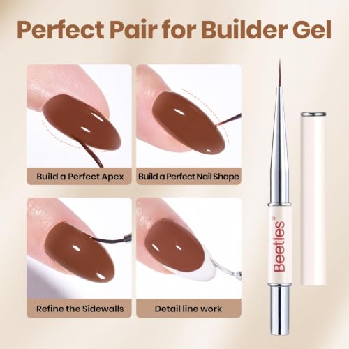 Beetles Builder Nail Gel Kit - F-Maple Ember, 8-in-1 HEMA & TPO-Free