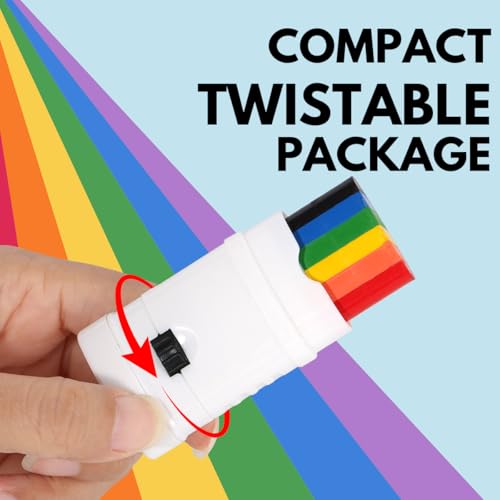 4pcs Rainbow Face Paint Sticks for Pride Celebration - Skin-Friendly Body & Face Paint
