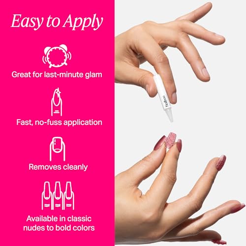 Press On Nails Baby Blue 30 Count - Salon-Quality Fake Nails for Manicure