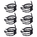 Gothic Skeleton Hand Napkin Rings Set - Halloween Table Decor, 6 Pack