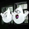 Halloween Inflatable Ghost Decoration with LEDs - Silly Ghost Variant, Outdoor & Window Decor