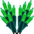 Green Christmas String Lights 200 LED 2 Pack - 25 ft UL Certified Outdoor Indoor